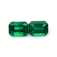 9.40 Ct.Tw.Total Carat Weight Emerald Pair from Zambia Video