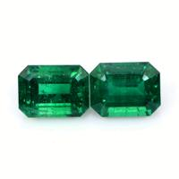 9.40 Ct.Tw.Total Carat Weight Emerald Pair from Zambia Video
