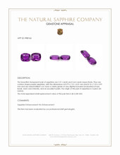 5.15 Ct.Tw.Total Carat Weight Purple Sapphire Pair from Ceylon (Sri Lanka) Appraisal