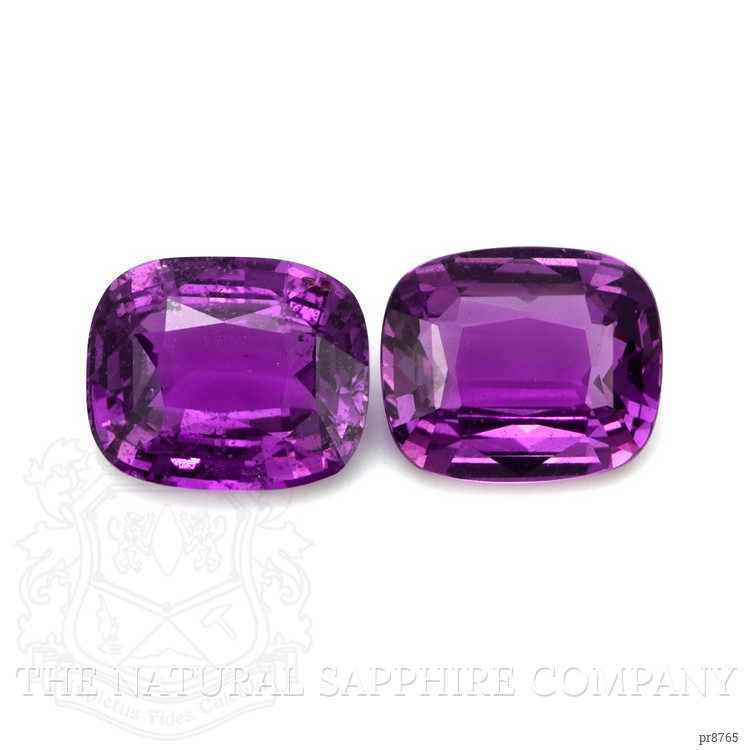 5.15 Ct.Tw. Purple Sapphire Pair from Ceylon (Sri Lanka)
