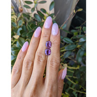 5.15&nbsp;Ct.Tw.Total Carat Weight Purple Sapphire Pair from Ceylon (Sri Lanka) Life Style