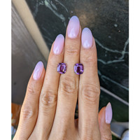 5.15&nbsp;Ct.Tw.Total Carat Weight Purple Sapphire Pair from Ceylon (Sri Lanka) Life Style