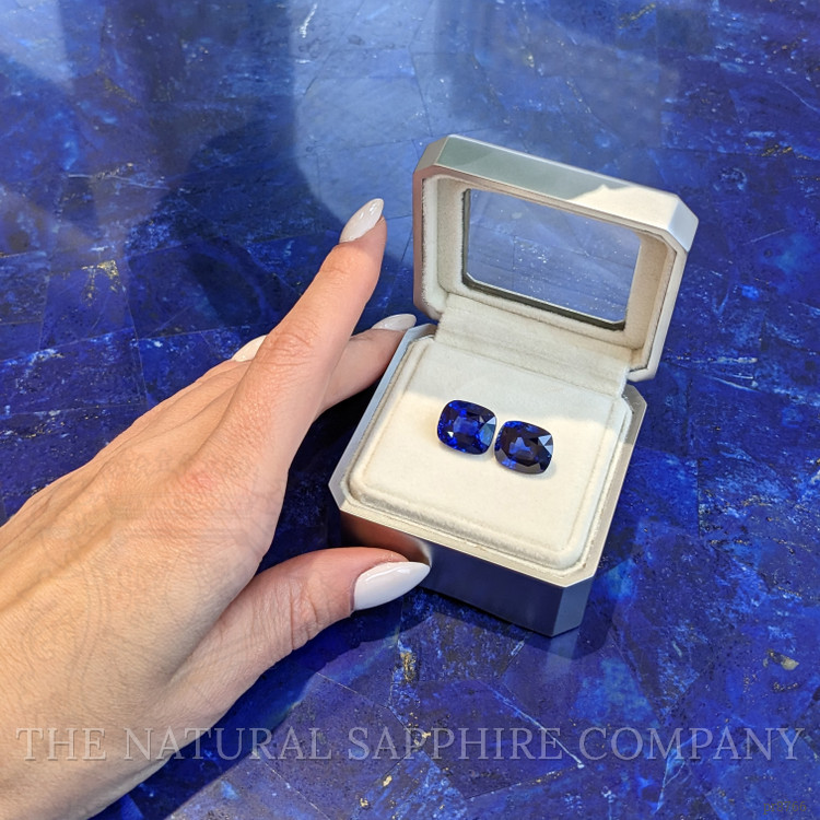 22.16 Ct.Tw. Blue Sapphire Pair from Ceylon (Sri Lanka)