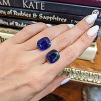 22.16&nbsp;Ct.Tw.Total Carat Weight Blue Sapphire Pair from Ceylon (Sri Lanka) Life Style