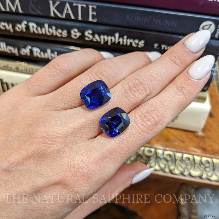 22.16 Ct.Tw. Blue Sapphire Pair from Ceylon (Sri Lanka)