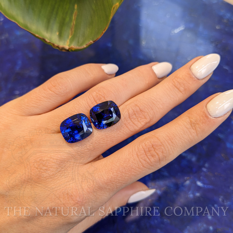 22.16 Ct.Tw. Blue Sapphire Pair from Ceylon (Sri Lanka)