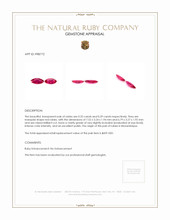0.72 Ct.Tw.Total Carat Weight Ruby Pair from Mozambique Appraisal