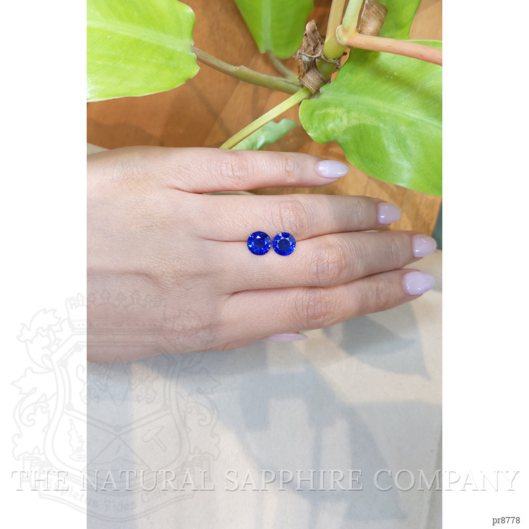 3.50 Ct.Tw. Blue Sapphire Pair from Ceylon (Sri Lanka)