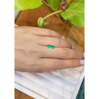 0.67 Ct.Tw.Total Carat Weight Emerald Pair from Afghanistan Life Style