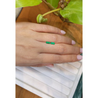 0.73 Ct.Tw.Total Carat Weight Emerald Pair from Afghanistan Life Style