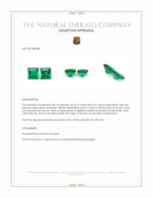 0.40 Ct.Tw.Total Carat Weight Emerald Pair from Afghanistan Appraisal