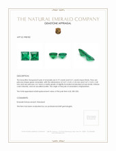 0.40 Ct.Tw.Total Carat Weight Emerald Pair from Afghanistan Appraisal