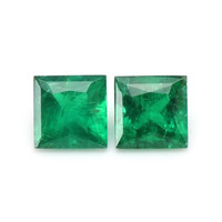 0.40 Ct.Tw.Total Carat Weight Emerald Pair from Afghanistan Video