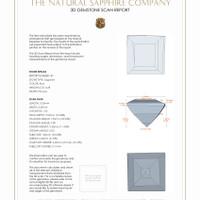 0.55&nbsp;Ct.Tw.Total Carat Weight Blue Sapphire Pair from Ceylon (Sri Lanka) 3 D Scan Report