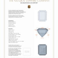 0.77 Ct.Tw.Total Carat Weight Sapphire Pair from Ceylon (Sri Lanka) 3 D Scan Report
