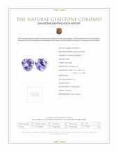 2.67 Ct.Tw.Total Carat Weight Violet Tanzanite Pair from Tanzania Scan Report