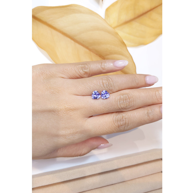 2.67 Ct.Tw. Tanzanite Pair from Tanzania