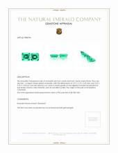 1.30 Ct.Tw.Total Carat Weight Emerald Pair from Colombia Appraisal