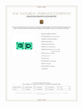1.30 Ct.Tw.Total Carat Weight Emerald Pair from Colombia Scan Report