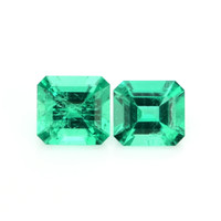 1.30 Ct.Tw.Total Carat Weight Emerald Pair from Colombia Video