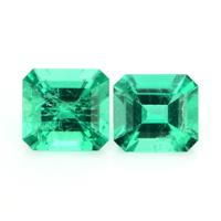 1.30 Ct.Tw.Total Carat Weight Emerald Pair from Colombia Video