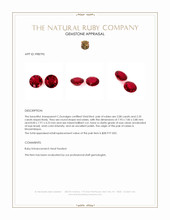 4.43 Ct.Tw.Total Carat Weight Ruby Pair from Mozambique Appraisal