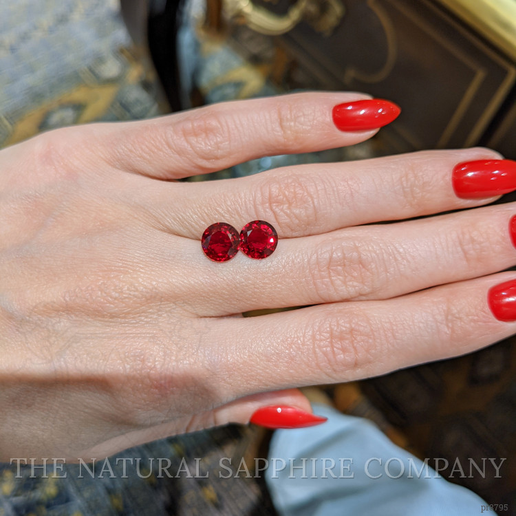 4.43 Ct.Tw. Ruby Pair from Mozambique