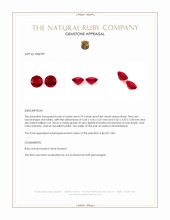 1.63 Ct.Tw.Total Carat Weight Ruby Pair from Mozambique Appraisal