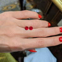 1.63 Ct.Tw.Total Carat Weight Ruby Pair from Mozambique Life Style