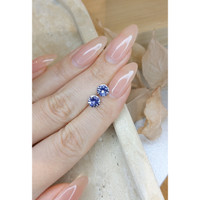 1.69&nbsp;Ct.Tw.Total Carat Weight Purplish Blue Sapphire Pair from Ceylon (Sri Lanka) Life Style