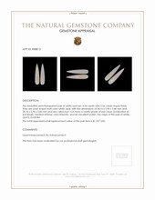 6.68 Ct.Tw.Total Carat Weight Cabochon White Opal Pair from Australia Appraisal