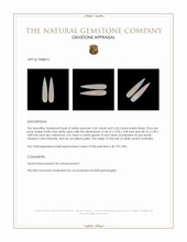 6.68 Ct.Tw.Total Carat Weight Cabochon Opal Pair from Australia Appraisal