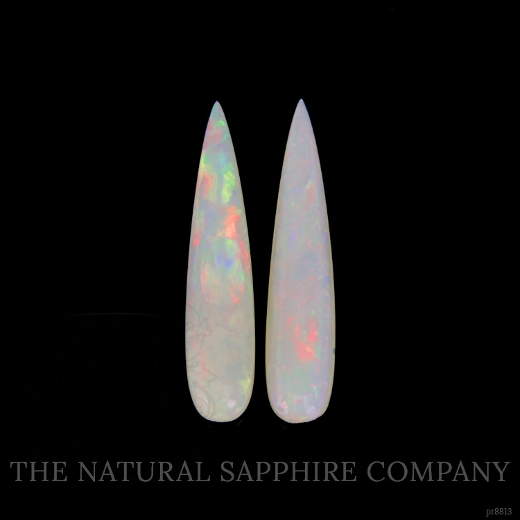 6.68 Ct.Tw. Cabochon White Opal Pair from Australia