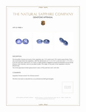 15.22 Ct.Tw.Total Carat Weight Blue Star Sapphire Pair from Burma (Myanmar) Appraisal