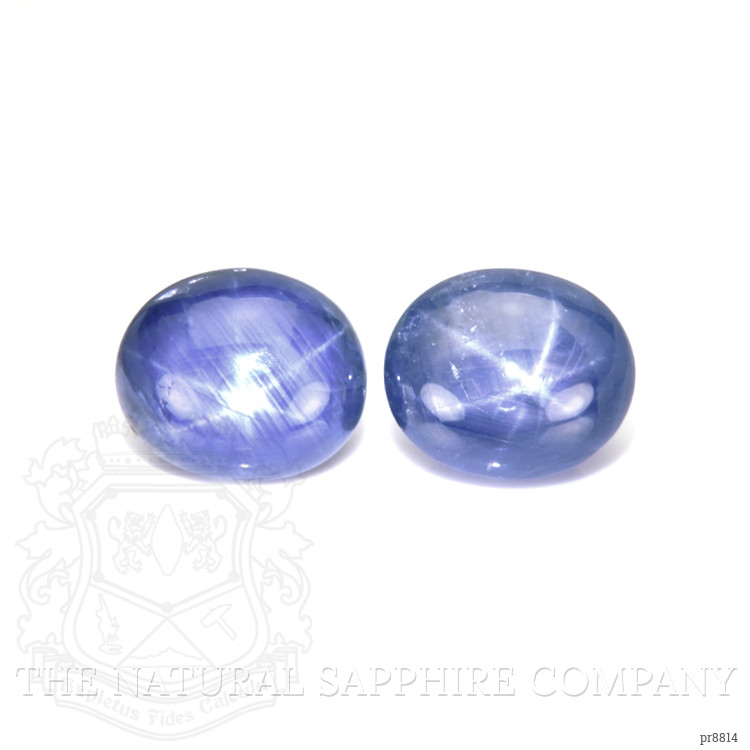 15.22 Ct.Tw. Blue Star Sapphire Pair from Burma (Myanmar)