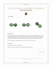 3.49&nbsp;Ct.Tw.Total Carat Weight Green Cabochon Sapphire Pair from Montana Appraisal