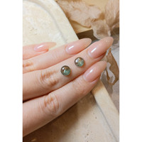 3.49&nbsp;Ct.Tw.Total Carat Weight Green Cabochon Sapphire Pair from Montana Life Style