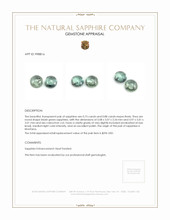 1.61 Ct.Tw.Total Carat Weight Bluish Green Cabochon Sapphire Pair from Montana Appraisal