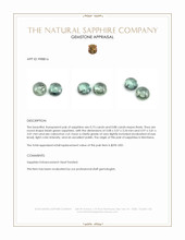 1.61 Ct.Tw.Total Carat Weight Bluish Green Cabochon Sapphire Pair from Montana Appraisal