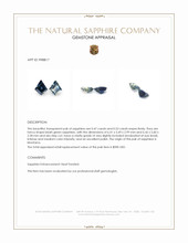 1.00 Ct.Tw.Total Carat Weight Bluish Green Sapphire Pair from Montana Appraisal