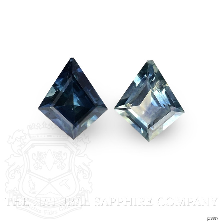 1.00 Ct.Tw. Bluish Green Sapphire Pair from Montana