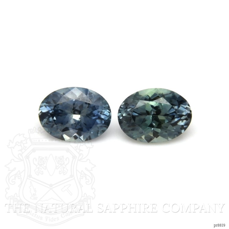1.04 Ct.Tw. Bluish Green Sapphire Pair from Montana