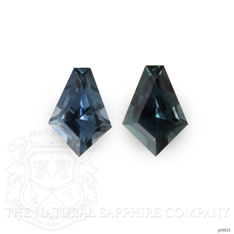 1.17 Ct.Tw. Greenish Blue Sapphire Pair from Montana