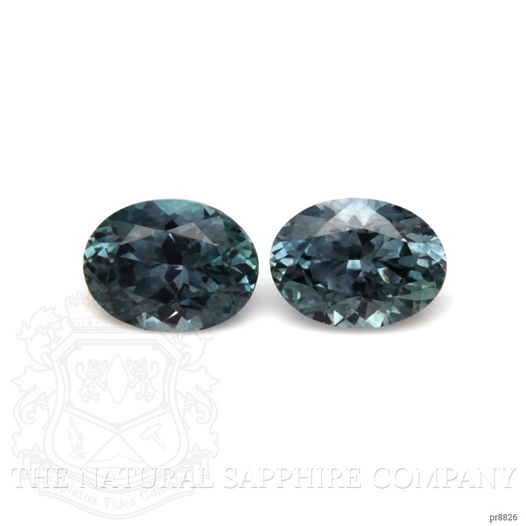 1.78 Ct.Tw. Bluish Green Sapphire Pair from Montana