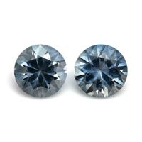 0.91 Ct.Tw.Total Carat Weight Greenish Blue Sapphire Pair from Montana Video