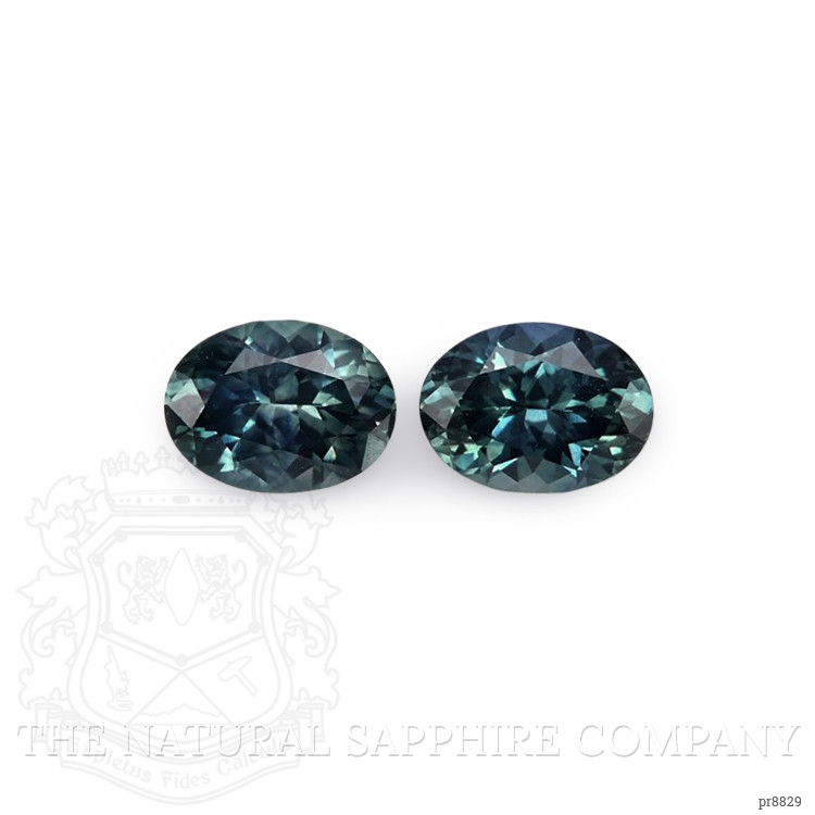 1.26 Ct.Tw. Bluish Green Sapphire Pair from Montana