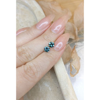 1.09 Ct.Tw.Total Carat Weight Greenish Blue Sapphire Pair from Montana Life Style