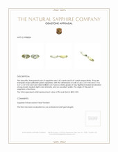 0.92 Ct.Tw.Total Carat Weight Yellowish Green Sapphire Pair from Montana Appraisal