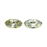 0.92 Ct.Tw.Total Carat Weight Yellowish Green Sapphire Pair from Montana Video