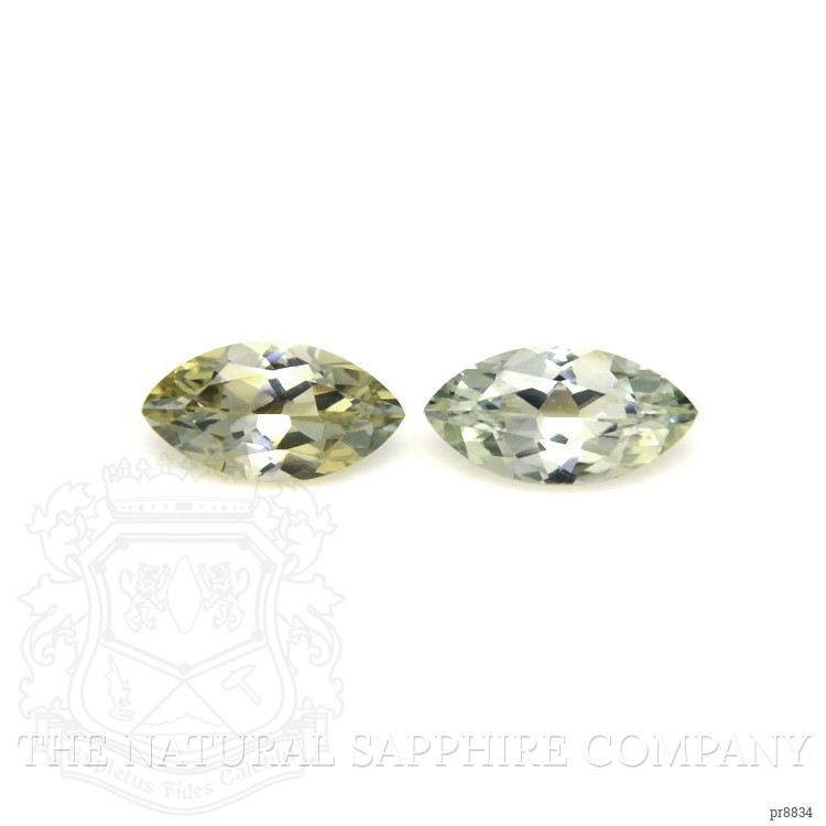 0.92 Ct.Tw. Yellowish Green Sapphire Pair from Montana